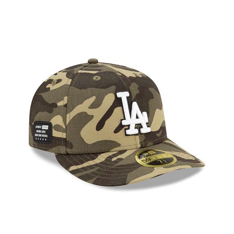 MLB Los Angeles Dodgers Armed Forces Weekend Low Profile 59Fifty Fitted (CIO9133) - Green New Era Caps